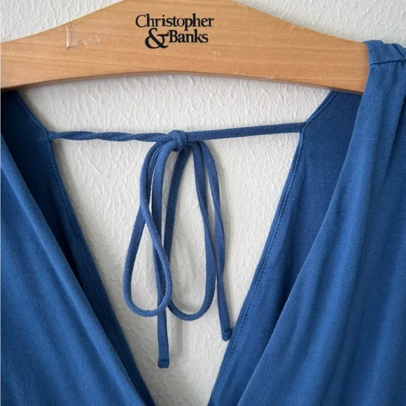 Old Navy Deep Blue V-Neck Jumpsuit - Picture 3 of 6